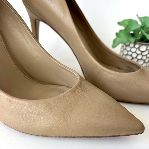 Sam Edelman Hazel Nude Leather Pumps Stiletto Heels Size 9.5 - Picture 10 of 12